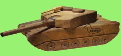 Wooden tank Rudy - Drewniany czołg - Holzspielzeug