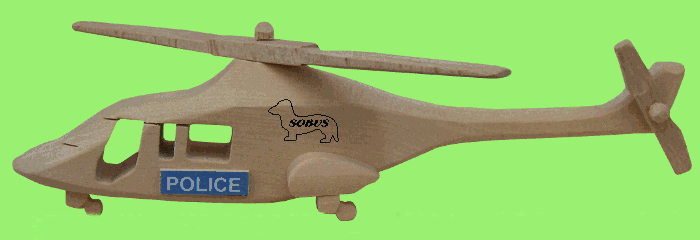 Handmade wooden heli - Holzheli handgefertigt